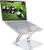 Laptop Stand Adjustable Aluminum Computer Stand with Heat-Vent Laptop Riser for Desk Compatible with MacBook Air Pro HP Lenovo Dell All 10-15.6 Laptops and Tablets -Silver-