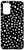 Galaxy S20 plus Dalmatian Pattern Brush Stroke White Large Spots Black BG Case