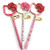 Sanrio Hello Kitty Ribbon Polka Dot Red Pink White 3PCS Pen Set