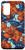 Galaxy S20 Orange Flowers Floral Pattern Light Blue Case
