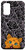 Galaxy S20 Happy Orange Cat Rose Flower Black  and  Pink Pattern Case