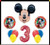 Disney Mickey Mouse Clubhouse "3" Happy Birthday Balloon Set Party Decoration