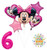 Mayflower New Minnie Mouse 6th Birthday Party Supplies Balloon Bouquet Decorations