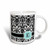 3dRose mug_154354_3 Letter E Personal Monogrammed Mint Blue Black White Damask Pattern Classy Personalized Initial Magic Transforming Mug 11-Ounce