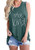 MODARANI Flowy Tank Tops for Women Be Kind Sleeveless T Shirt Green Cute Comfy M