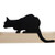 Artori Design Cat Figurine for Home Decorations and Living Room Decorations - Funny Cat Stuff for Cat Lovers - Metal Cat Decorations Cat Statue for Shelf Decor - Churchill Black Cat Decor