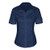 SUNNOW Womens Tailored Short Sleeve Basic Simple Button-Down Shirt with Stretch -S Dark Blue-