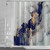 LFEEY Abstract Blue Marble Shower Curtains for Bathroom Gold Grey Marble Ink Texture Bathroom Curtain Luxury Modern Bathroom Decor 72x72 Inch Waterproof Polyester Fabric