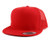 Armycrew Flexfit Oversize XXL Structured Blank 5 Panel Flatbill Snapback Mesh Cap - Red - 2XL