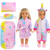 SOTOGO 6 Pieces 18 Inch Doll Clothes Doll Sleeping Bag for American 18 Inch Girl Doll Include Bathrobes Unicorn Jumpsuits Sleeping Bag Pillow Mask Slipper