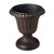 Arcadia Garden Products PL10CP Classic Traditional Plastic Urn Planter Indoor-Outdoor 15" x 13" Brushed Copper