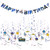 Solar System Hanging Decoration(30Pack), Universe Space Happy Birthday Banner,Outer Space Whirls Hanging Swirl for Kids Solar System Party Decoration Space Themed Birthday Party