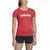 adidas Women's Essentials Linear Slim Tee Core Pink-White Medium