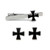 Knights Templar Black Cross Pair of Cufflinks  and  Tie Bar Clip