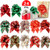 24 PCs Christmas Bows Pull Bows for Gift Wrapping Baskets Wedding Holiday Wine Bottle Decorations Gifts Wrap Ribbon Bow Christmas Gift Bows for Presents