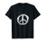 Retro Peace Sign White Paint Splatter Design Hippie Boho T-Shirt