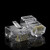 CAT6 RJ-45 Pass Through Connectors CAT6 Ethernet Ends Modular UTP Plug Connector with Flexible Latch 100-Pack