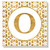 CounterArt Initially Yours Monogrammed "O" Absorbent Coasters, Set of 4