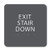 The Sign Studio - 6" x 6" - Gray-White - ADA - Exit Stair Down Sign with Tactile  and  Braille