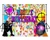 LYLYCTY 7x5ft Happy Birthday Background of Shooting Game Theme Party Backdrop Gun War Laser Tag Backgrounds AbstractColorful Splatter Backgrounds Table Banner Photo Studio Props MLYLS027