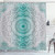Ambesonne Grey and Teal Shower Curtain Mandala Ombre Geometry Occult Pattern with Flower Lines Display Artwork Cloth Fabric Bathroom Decor Set with Hooks 84" Long Extra Teal Grey