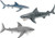 Schleich Shark Set - Tiger Shark, Great White Shark, and Blue Shark