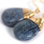 Natural Stone Wire Wrap Dangle Drop Earrings Gold Plated 925 Sterling Silver Hook-Lapis Lazuli Water Drop