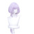 SL Light Purple Wig for Qiqi Genshin Impact Fluffy Anime Cosplay Lolita Bob Hair Wigs with Braid Bangs  plus Cap