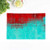 rouihot Set of 4 Placemats Blue Pattern The is Red and Turquoise Green Abstract Non-Slip Doily Place Mat for Dining Kitchen Table