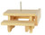 HOME-X Squirrel Picnic Table Feeder with Corn Cob Holder Funny Wooden Squirrel Feeder Corn Cob Feeder for Squirrels Chipmunk Entertaining Hanging Wooden Mini Picnic Table