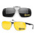 LUFF 2-Pack Polarized Clip-on Sunglasses Unisex Can Flip Up for Safty Driving