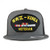Armycrew 5 Panel WW2 to Korea Veteran Embroidered Patch Flatbill Mesh Snapback - Charcoal