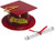 Oasis Supply Graduation Cap Cake Topper with Diploma, Maroon/Burgundy