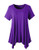 ZENNILO Tunic Tops for Women Plus Size Short Sleeve Irregular Hem Asymmetrical Loose T-Shirts-Deep Purple 5X-