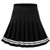 Dressystar Women's Basic Skirt Stretchy Skater Cheerleader Pleated Mini Skirt 10 Black White Strip M