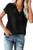 Mosucoirl Women Lace Trim V-Neck Lace Camisole Tank Tops Casual Loose Blouse Shirts-BlackX-Large-