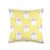 Cute Cat Accessory Yellow Cute  and  Funny Kitty Cat Pattern Throw Pillow 16x16 Multicolor