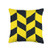 Grey  and  Gold Publishing Chevron Pattern Bright Yellow  and  Black AEW553 Throw Pillow 16x16 Multicolor
