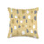 Toutware Ochre Mustard Yellow White and Slate Gray Pattern Throw Pillow 16x16 Multicolor
