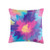 Tie Dye Designs Splattered Tie Dye Ombre Pattern Pink Yellow Purple Blue Throw Pillow 16x16 Multicolor