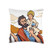 Happy Catholics Christopher Catholic Patron Saint Travel Throw Pillow 16x16 Multicolor