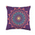 Beautiful Peace Mandala Cute Purple Blue Yellow Mandala Throw Pillow 16x16 Multicolor