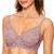 DOBREVA Women's Unlined Lace Minimizer Bra Plus Size Underwire Full Coverage Rose Brown 38F