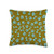 ASBGallery Silver Light Blue Dog paw bones pattern on vintage yellow Throw Pillow 16x16 Multicolor