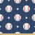 Ambesonne Sports Fabric by The Yard Baseball Patterns on Vertical Striped Background Stars Design Decorative Fabric for Upholstery and Home Accents 2 Yards Blue Red