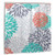 Ouee Bright Fabric Antique Grey Orange Green Dahlia Shower Curtain Waterproof Fabric Bathroom Curtain Flowers 72 X 72 Inches