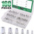Keadic 160Pcs Aluminum Rivet Nut Metric Flat Head Threaded Insert Nutsert Assortment Kit - M3 M4 M5 M6 M8 M10