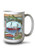 Lantern Press Astoria Oregon Montage -15oz White Ceramic Mug-