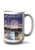 Lantern Press Atlantic City New Jersey Steel Pier at Night -15oz White Ceramic Mug-