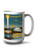 Lantern Press Washington DC Retro Skyline 46912 -15oz White Ceramic Mug-